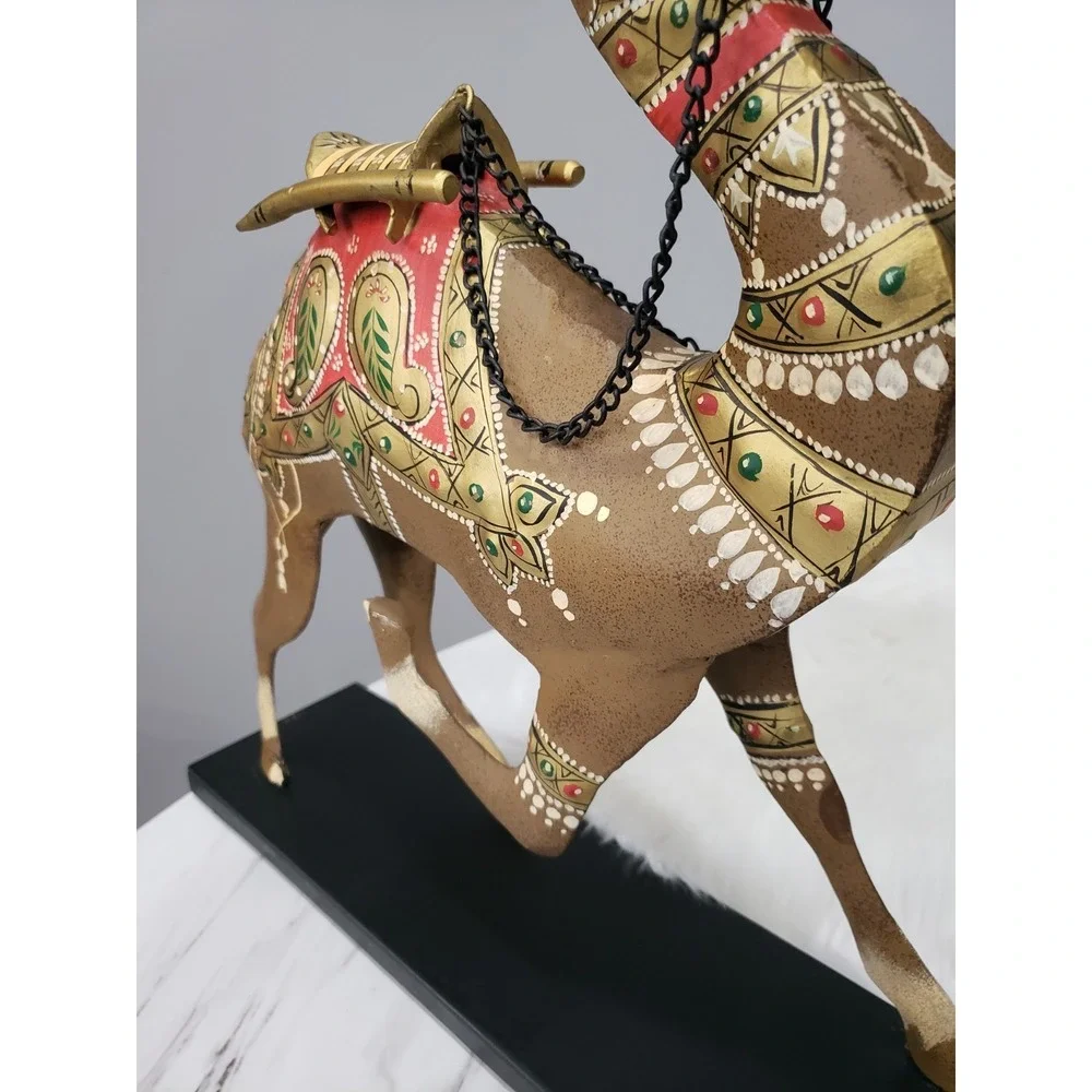 PIER 1 Vintage Hollywood Regency Moorish Indian Camel Decor Figure Statue Animal
